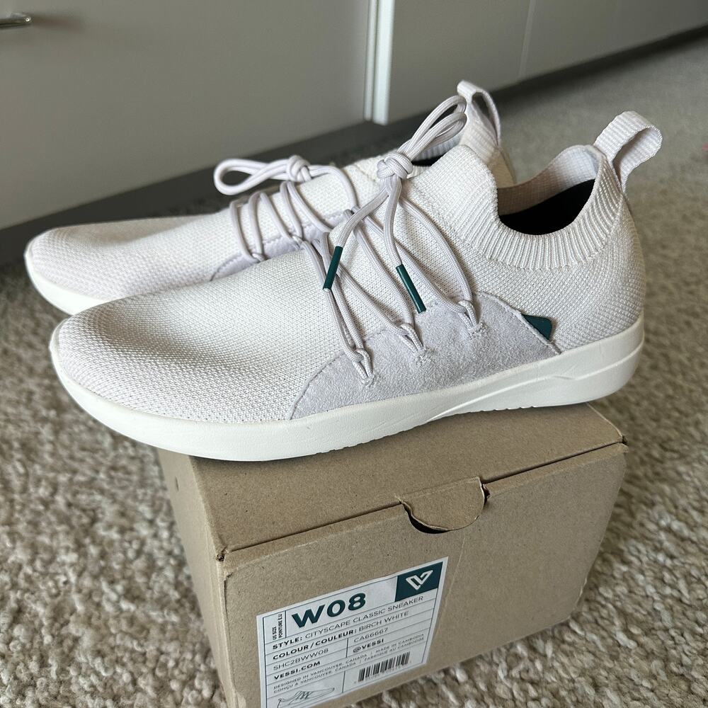 Vessi CityScapeClassicSneaker, Womens USA W08, BirchWhite, NWT - Picture 5 of 7